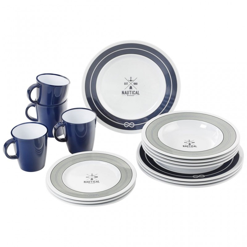 Nautical Tableware Set 16 Pieces