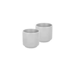 Set 2 Espresso Dolomit white