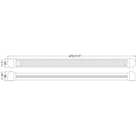 12 V LED line light - 470 mm