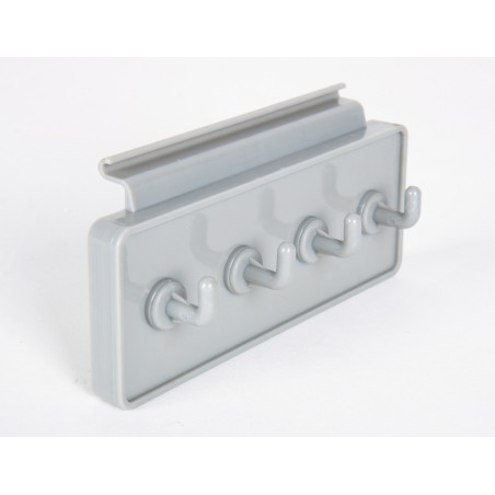 Hook strip for piping rail,