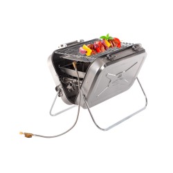 Koffergasgrill aus Edelstahl