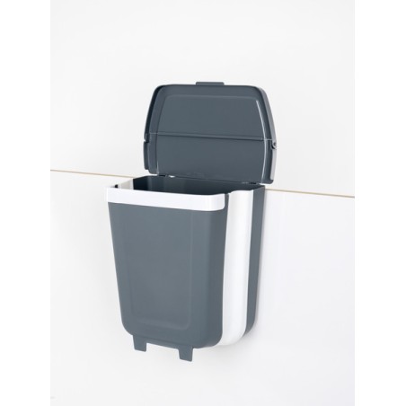 Folding trash can with lid...