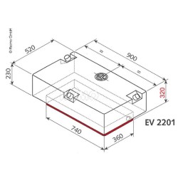 Wassertank EV-2201 - 124l