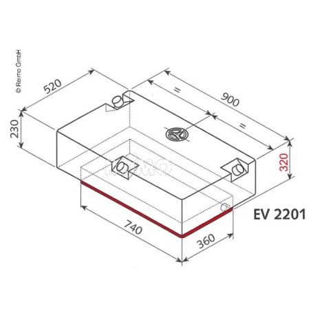 Wassertank EV-2201 - 124l