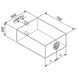 Water tank EV 1801 - 85 litres