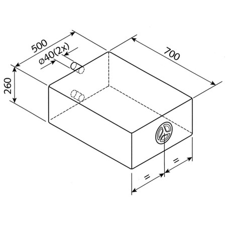 Water tank EV 1801 - 85 litres