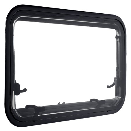 Hinged Window bent black,...
