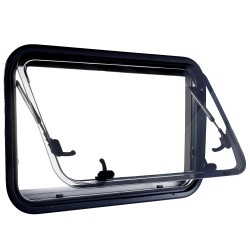 Hinged Window bent black,...