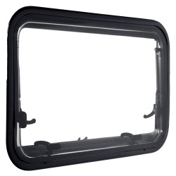 Hinged Window bent black,...