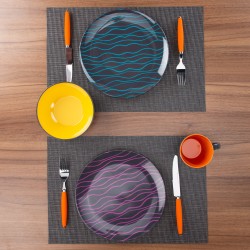 Dinner Plate Grey Line,...