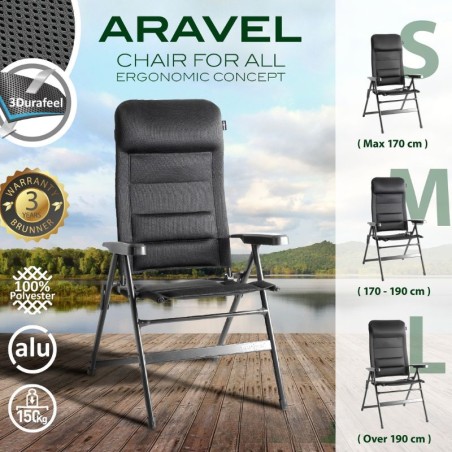 Camping Chair Aravel 3D Dark Grey