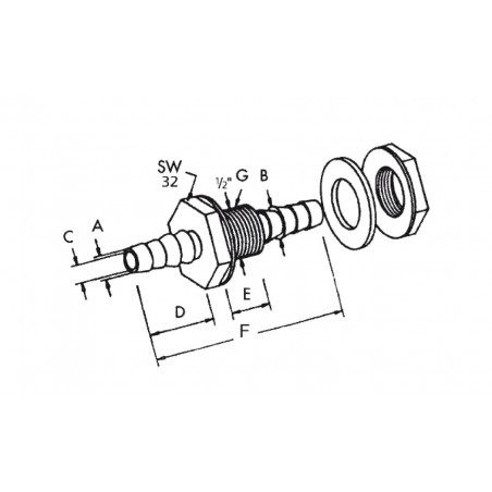 Tank Drain Valve Straight