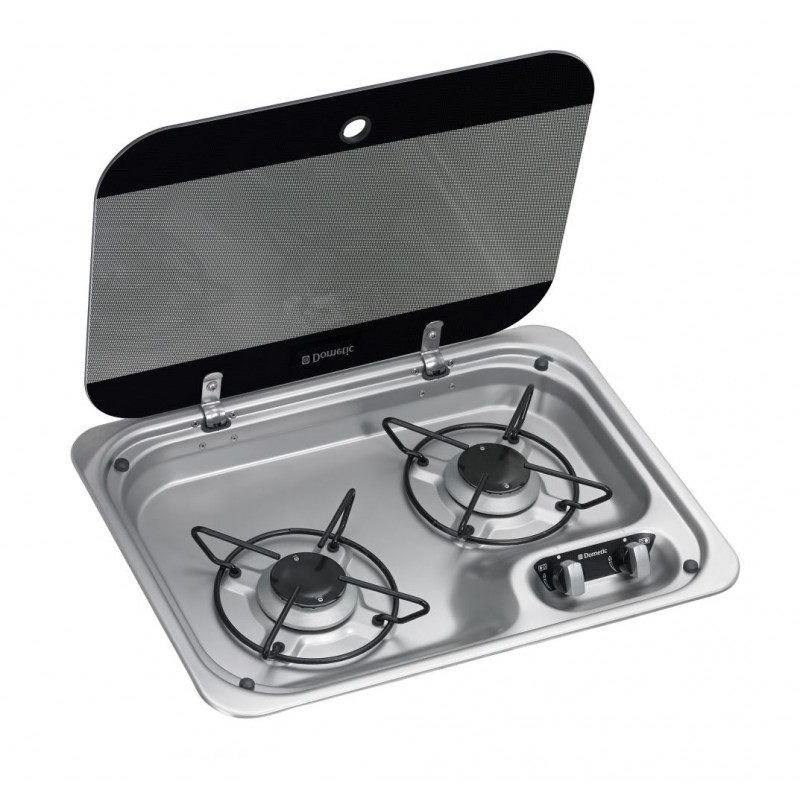 2 Burner Hob with Glass Lid