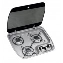 3 Burner Hob with Glass Lid