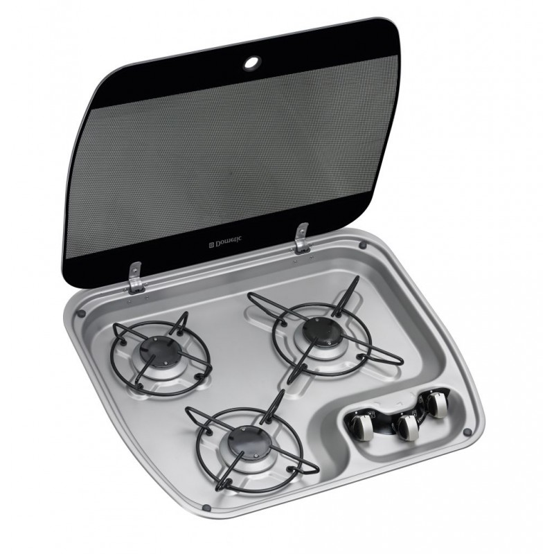 3 Burner Hob with Glass Lid