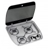 3 Burner Hob with Glass Lid