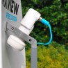 With magnetic LNB arm attachment as transport protection.