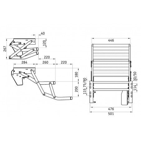 Omnistep electric 12V double 440 alu