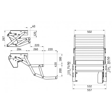 Omnistep electric 12V double 500 alu