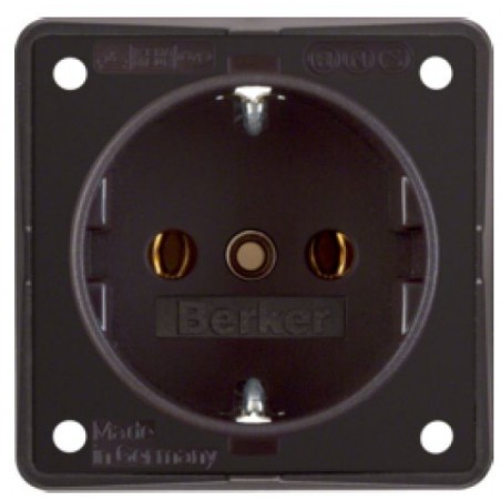 Integro Socket Schuko Brown