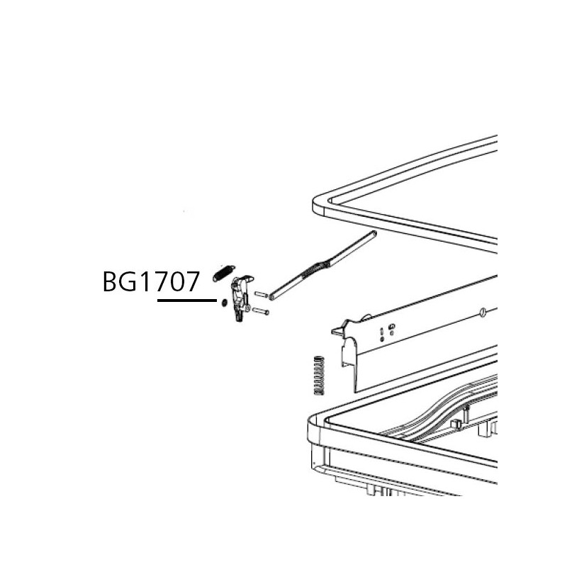 Locking Hooks with Mounting Parts (Left/Right)