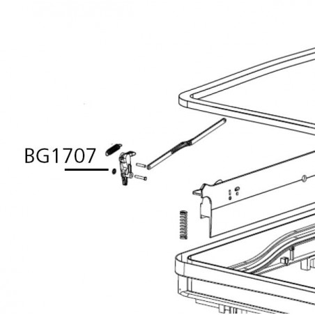 Locking Hooks with Mounting Parts (Left/Right)