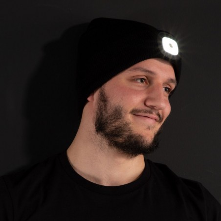 knitted hat with SMD LED, switched off