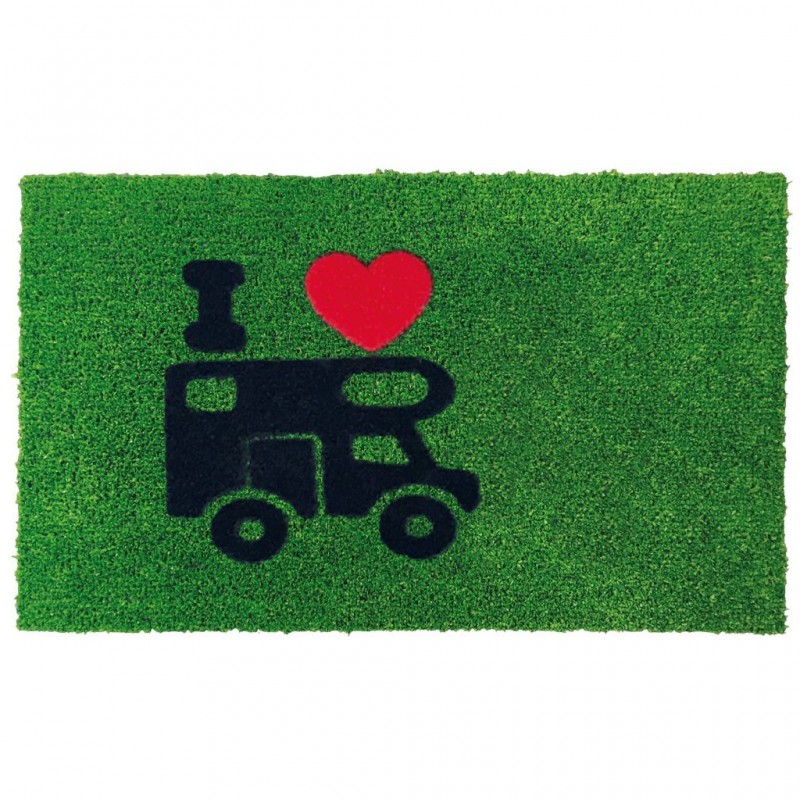 door mat Green Flock, motorhome