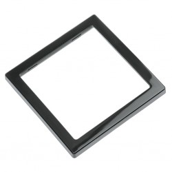 single cover frame, black, high gloss