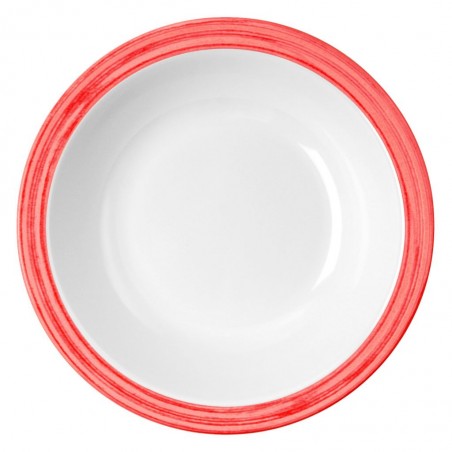 soup plate, red