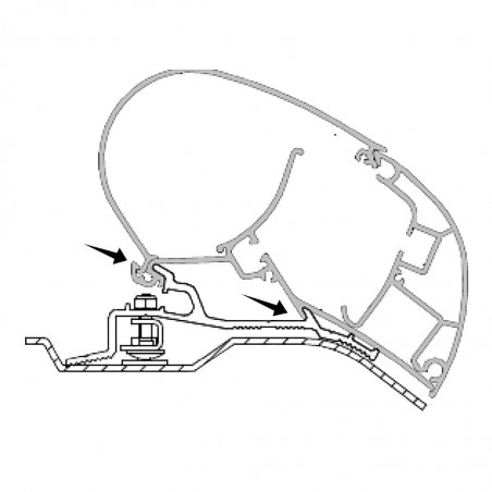 adapter for Fiat Ducato to Dometic roof awnings