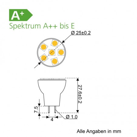 6 SMD Spot MR 8
