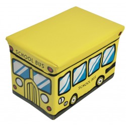 storage box/ storage ottoman, school bus design