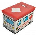 storage box/ storage ottoman, ambulance design