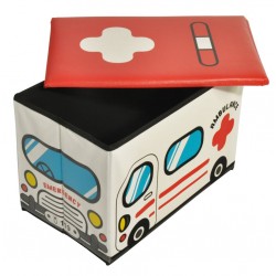 storage box/ storage ottoman, ambulance design