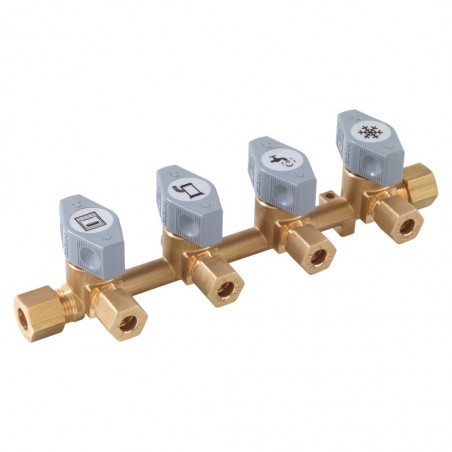 Distribution Block Pipe Coupling 4 Outlets