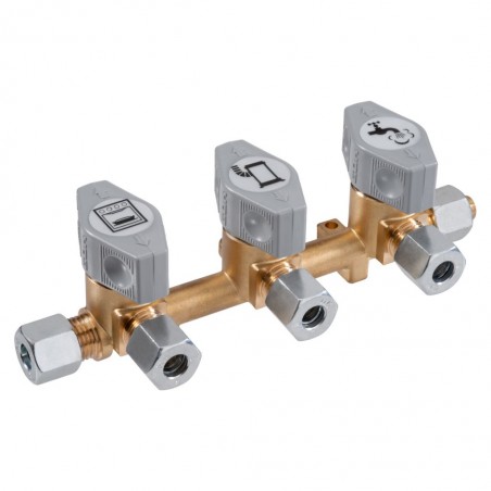 Distribution Block 3 Outlets, 10 mm