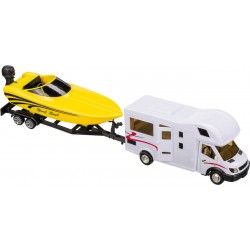 Motorhome with Boat Trailer