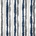 Chenille Door Curtain Dark Blue/White/Grey