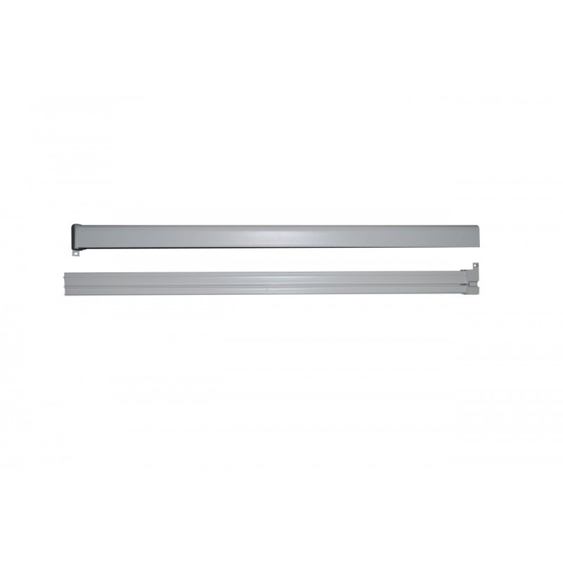 Guard Rail with End Cap (Pair) Aluminium Grey