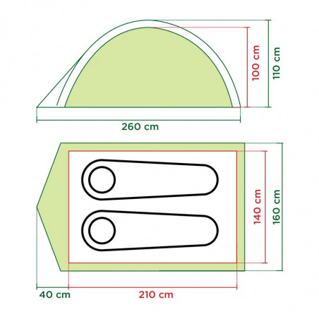 Coleman Σκηνή Darwin, 2 άτομα
