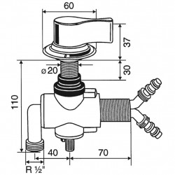 Undersink Single Lever Mixer Mono-Mix White