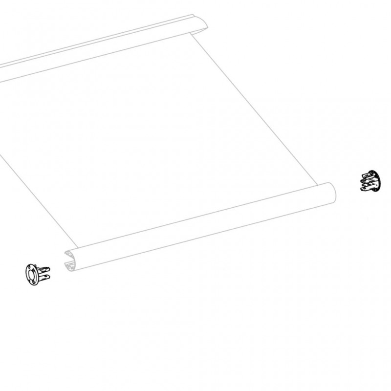 end plate lead rail, Thule Omnistor Caravan Style, set left and right