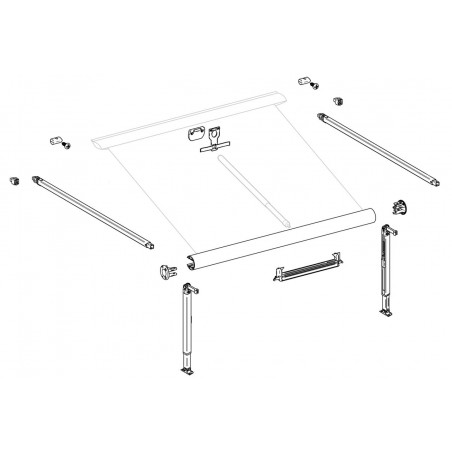 end plate lead rail, Thule Omnistor Caravan Style, set left and right