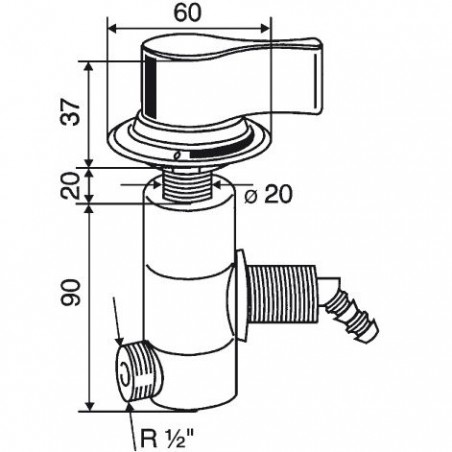 Undersink Water Tap Style 2000 Chrome