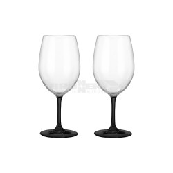 Σέτ 2 ποτηριών κρασιού Thango Μαύρο/Άσπρο