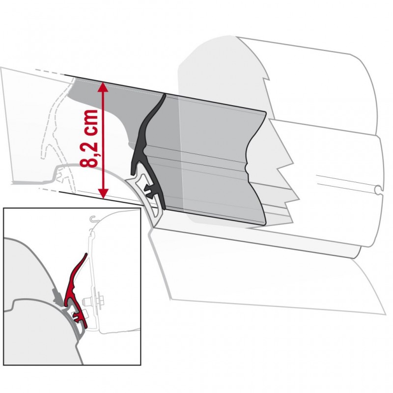 Kit Rain Guard T5 California, Length 2 m