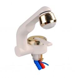 Single Lever Mixer Perfect White/Gold