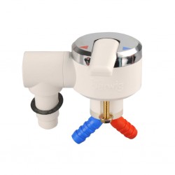 Single Lever Mixer Perfect for Shower Connection White/Chrome