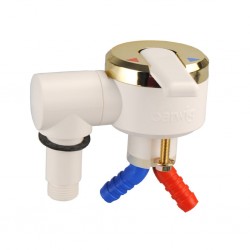 Single Lever Mixer Perfect for Shower Connection White/Gold